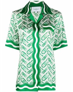 Шелковая рубашка Ping Pong с монограммой Casablanca