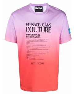 Футболка с логотипом и эффектом градиента Versace jeans couture