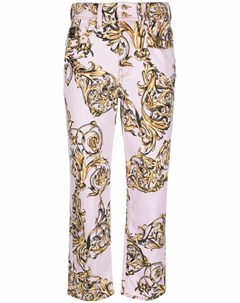 Укороченные брюки с узором Baroque Versace jeans couture