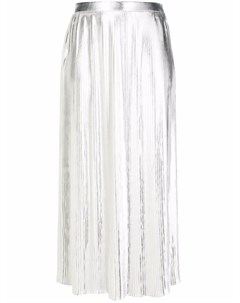 Плиссированная юбка миди с эффектом металлик Valentino