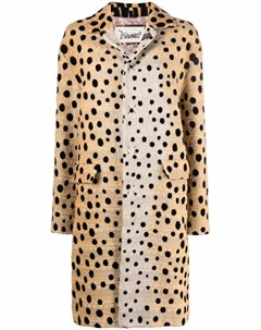 Твидовое пальто с леопардовым узором Dsquared2