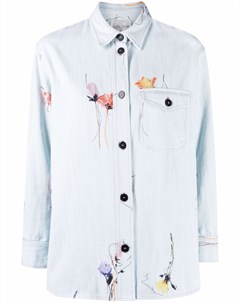 Джинсовая рубашка My Shirt с цветочным принтом Forte forte