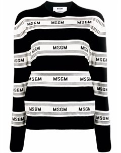 Полосатый джемпер с логотипом Msgm
