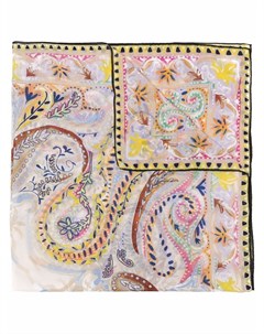 Шелковый платок с цветочным принтом Etro