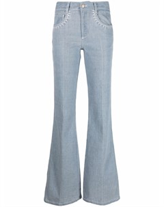 Расклешенные джинсы с вышивкой Chloe