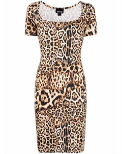 Приталенное платье с леопардовым принтом Just cavalli