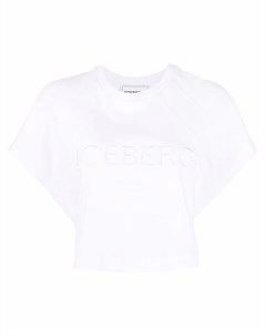 Укороченная футболка с вышитым логотипом Iceberg