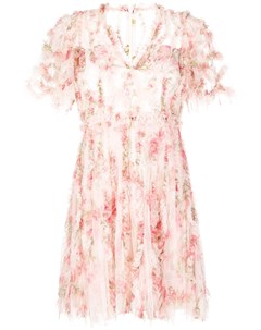 Платье мини с оборками и цветочным принтом Needle & thread