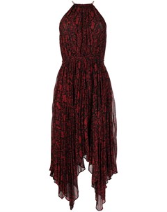 Плиссированное платье со змеиным принтом Michael michael kors