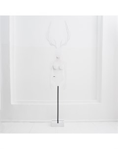 Манекен вешалка крошка с рогами номер 1 в белом цвете белый 40x245x30 см Archpole