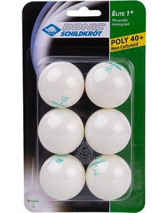 Мячи для настольного тенниса ELITE 1 6 штук белый 618016 Donic