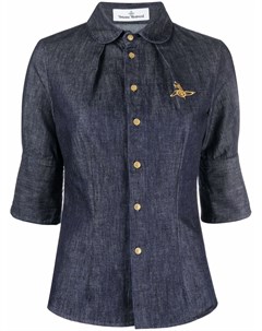 Джинсовая рубашка с вышивкой Orb Vivienne westwood