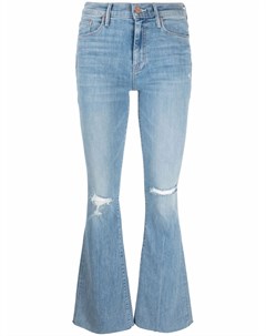 Расклешенные джинсы с эффектом потертости Mother