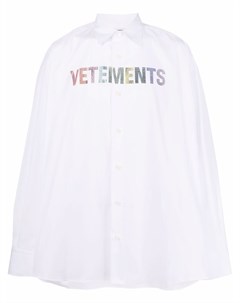 Рубашка с длинными рукавами и логотипом Vetements