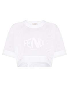 Сетчатая футболка с логотипом Fendi