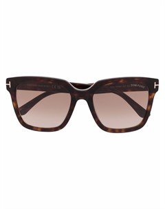 Солнцезащитные очки черепаховой расцветки Tom ford eyewear