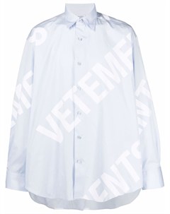 Рубашка оверсайз с логотипом Vetements