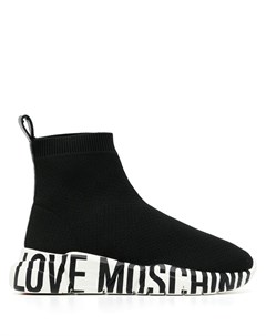 Кроссовки носки с логотипом Love moschino