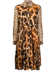 Платье рубашка с леопардовым принтом Roberto cavalli