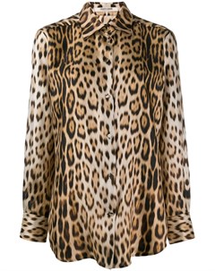 Рубашка с леопардовым принтом Roberto cavalli