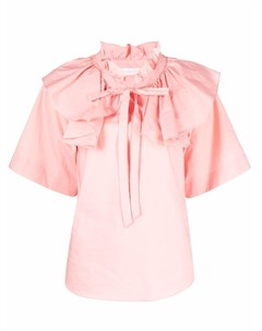 Блузка с короткими рукавами и оборками See by chloe