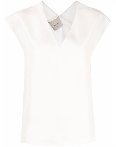 Шелковая блузка с V образным вырезом Alysi