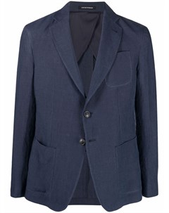 Льняной однобортный пиджак Emporio armani