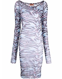 Прозрачное пляжное платье с анималистичным принтом Missoni