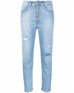 Укороченные джинсы с декоративными пуговицами Dondup