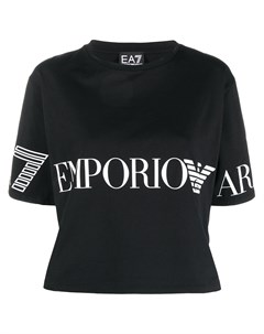 Укороченная футболка с логотипом Ea7 emporio armani