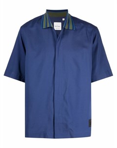 Рубашка с воротником в полоску и короткими рукавами Paul smith