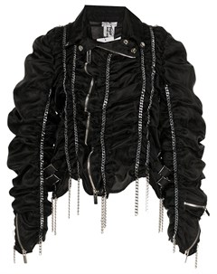 Байкерская куртка с цепочным декором Comme des garçons noir kei ninomiya