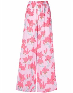 Широкие брюки с цветочным принтом Semicouture
