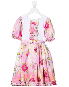 Платье с цветочным принтом и вставками Patachou