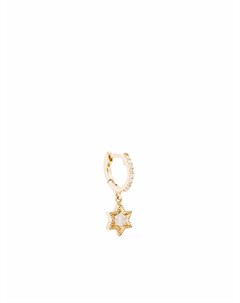 Серьга кольцо Baby Star из желтого золота с бриллиантами De jaegher