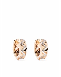 Серьги кольца из розового золота с бриллиантами Tirisi