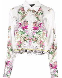 Укороченная рубашка с цветочным принтом Just cavalli