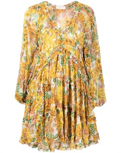 Расклешенное платье с цветочным принтом Zimmermann