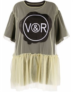 Многослойное платье мини с логотипом Viktor&rolf