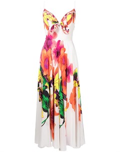 Платье с цветочным принтом и складками Camilla