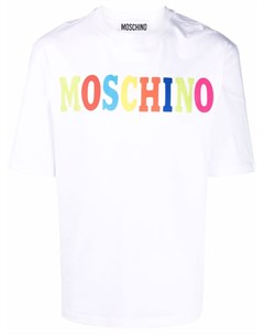 Футболка в стиле колор блок с логотипом Moschino