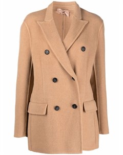 Двубортное пальто с заостренными лацканами Nº21