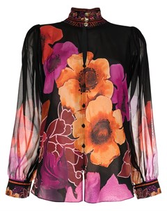 Шелковая блузка с цветочным принтом Camilla