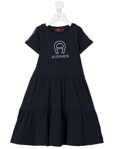 Платье с вышитым логотипом Aigner kids