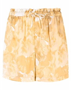 Шелковые шорты с цветочным принтом Gold hawk