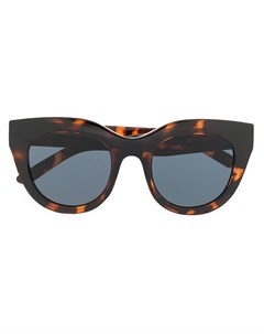 Солнцезащитные очки в широкой оправе черепаховой расцветки Le specs