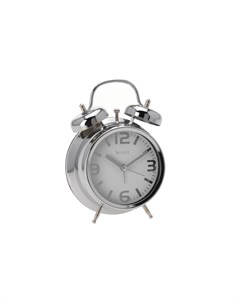 Часы будильник chrome серебристый 11x16x5 см Ogogo