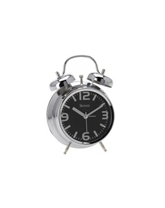 Часы будильник chrome серебристый 11x16x5 см Ogogo