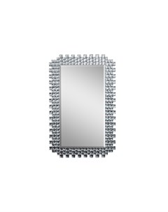 Зеркало прямоугольное с зеркальными вставками серебристый 120x77 см Garda decor