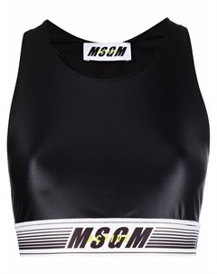 Спортивный бюстгальтер с логотипом Msgm
